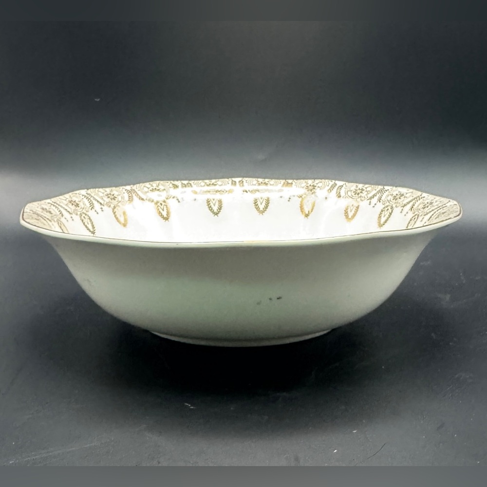 Vintage Windsor China Manhattan 22k Gold Serving Bowl And Sugar Bowl